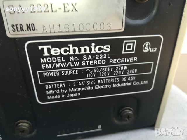 TECHNICS STEREO RECEIVER-MADE IN JAPAN 1509231643L2EK, снимка 18 - Ресийвъри, усилватели, смесителни пултове - 42203057