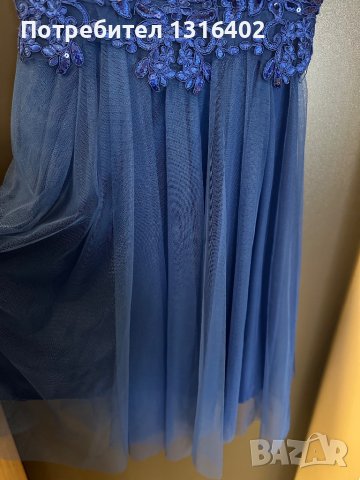 Официална синя рокля, размер XS/S, снимка 3 - Рокли - 44368847