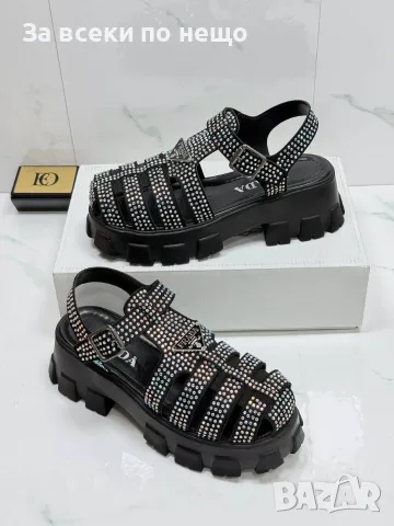 Prada Дамски Сандали С Кристали🔝Дамски Сандали С Камъчета Прада - Различни Цветове Код SEM-116