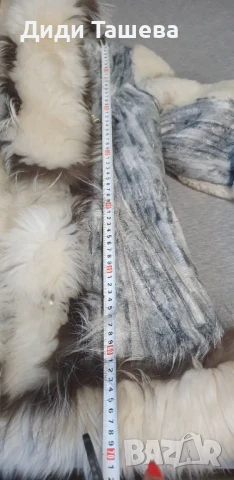 Палто от телешка кожа със сребърна лисица , снимка 4 - Палта, манта - 50842492