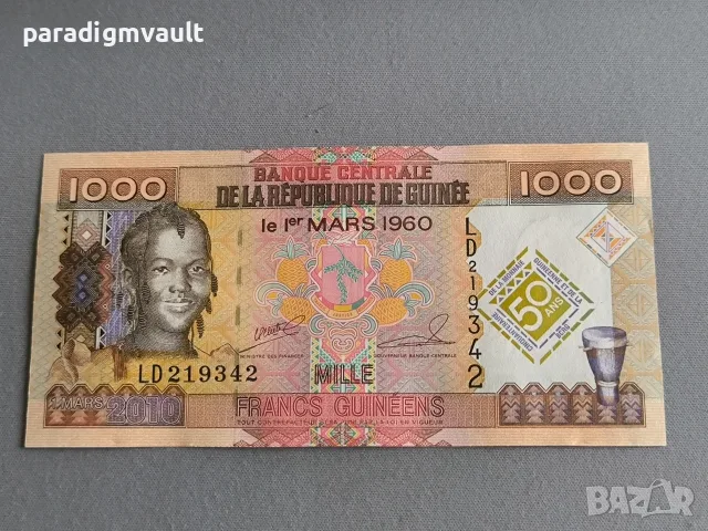 Банкнота - Гвинея - 1000 франка (юбилейна) UNC | 2010г.
