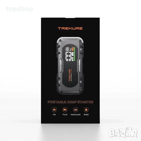 Нов джъмп стартер TREKURE 6000A / 27000mAh за бензинови/12L дизелови автомобили) с 65W бързо зареж.., снимка 7 - Аксесоари и консумативи - 51636309