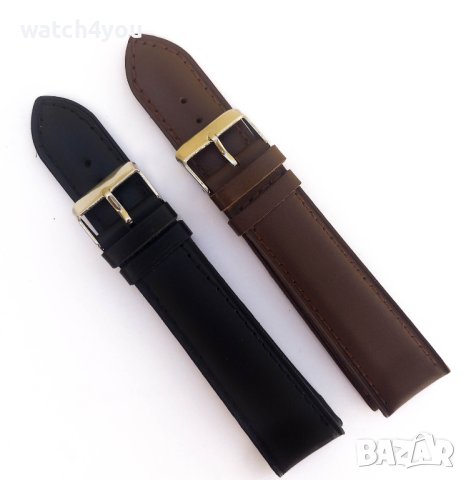 НОВА КАЧЕСТВЕНА КАИШКА ОТ ЕСТЕСТВЕНА КОЖА ЗА ЧАСОВНИК. КАИШКИ ЗА ЧАСОВНИЦИ. КАФЯВА ЧЕРНА КАИШКА, снимка 6 - Каишки за часовници - 25920223