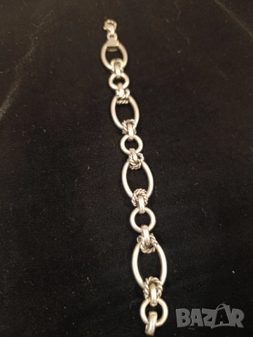 Дамска сребърна гривна , снимка 3 - Гривни - 52416909