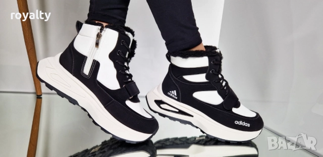 Adidas Бяло и Черно Зимни Дамски Боти , снимка 7 - Дамски боти - 52117121