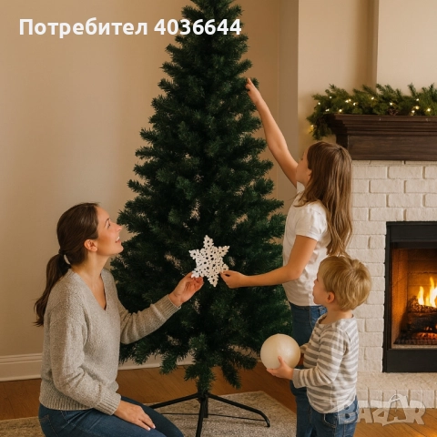 Коледна елха с естествен вид и лесен монтаж - 180см, снимка 5 - Декорация за дома - 52449306