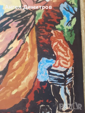 Стара картина смесена техника , снимка 7 - Картини - 51119491