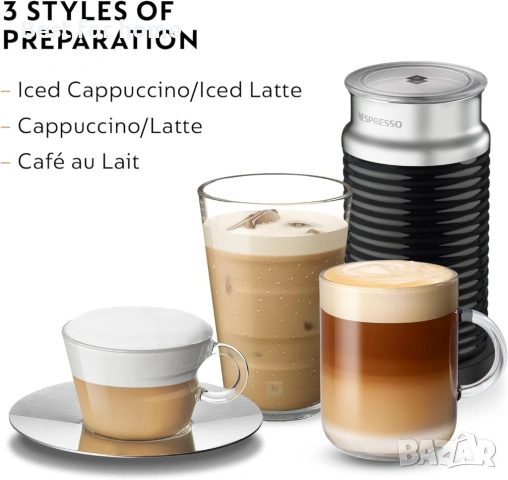 Nespresso Aeroccino 3 Разпенител за мляко, Черен, Стомана, снимка 3 - Други - 54161364