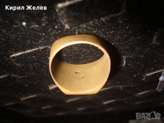 ПОЗЛАТЕН БРОНЗОВ СТАР ВИНТИДЖ с ПЕЧАТ 585 14К КЛАСИЧЕСКИ ПРЪСТЕН за КОЛЕКЦИЯ 19379, снимка 5 - Антикварни и старинни предмети - 32089031