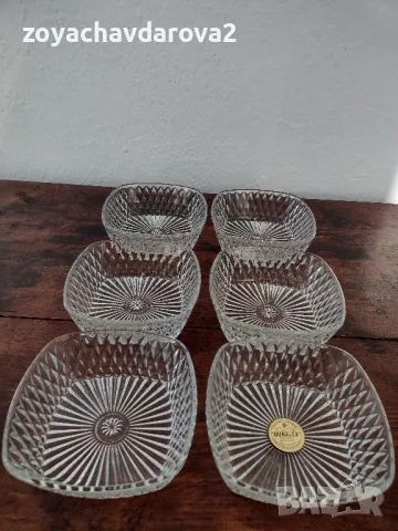 6 БР. НОВИ КВАДРАТНИ КУПИЧКИ ВИНТИДЖ DURALEX GLAS