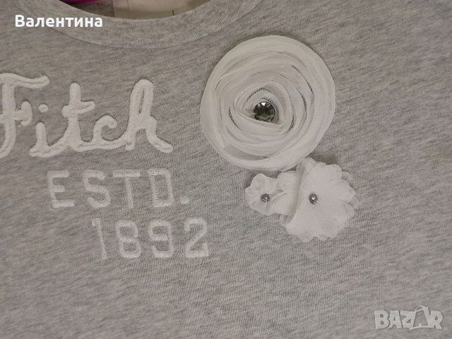 Разпродажба! Abercrombie & Fitch маркова дамска тениска, L, снимка 7 - Тениски - 38252311