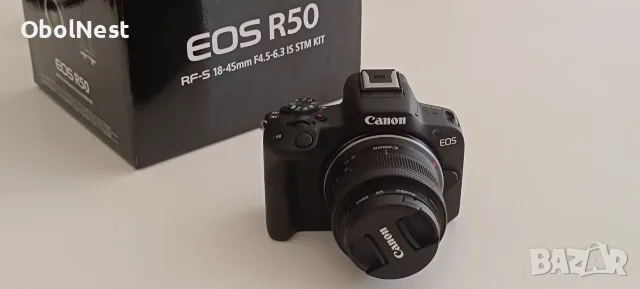 Canon EOS R50 + RF-S 18-45mm - Има още 1 година ГАРАНЦИЯ!, снимка 1 - Фотоапарати - 56006846