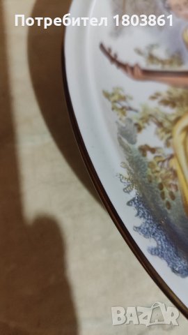 Уникална декоративна чиния за стена Winterling Bavaria ръчно рисувана, снимка 4 - Пана - 44281158