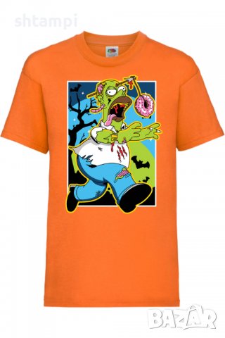 Детска тениска The Simpsons Homer Simpson 01,Halloween,Хелоуин,Празник,Забавление,Изненада,Обичаи,