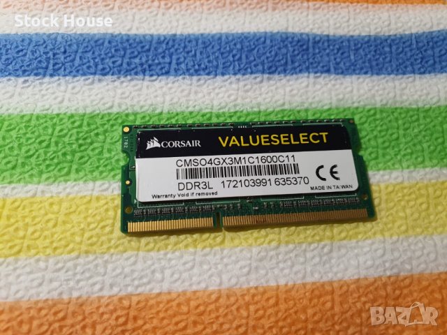 4GB DDR3L 1600Mhz Corsair рам памет за лаптоп, снимка 1 - RAM памет - 39616573