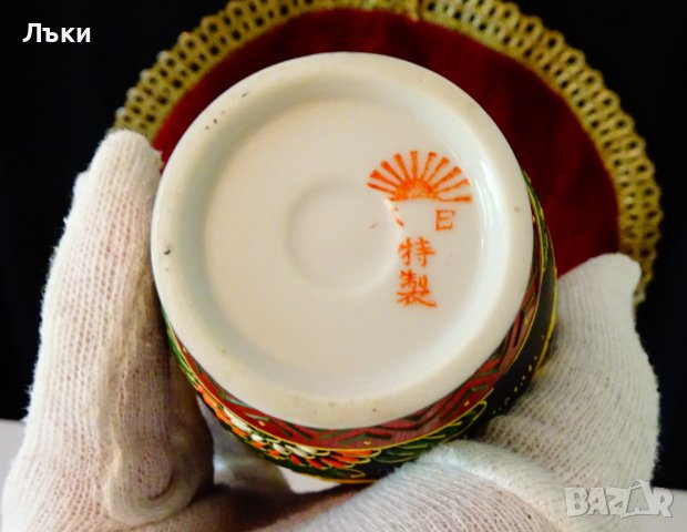 Японска ваза костен порцелан,злато,Satsuma. , снимка 8 - Вази - 37156453