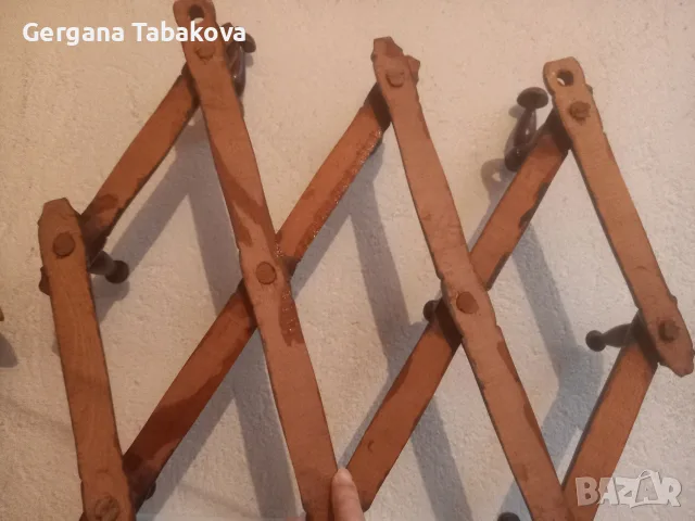 винтидж дървена сгъваема закачалка, снимка 3 - Закачалки - 55886343