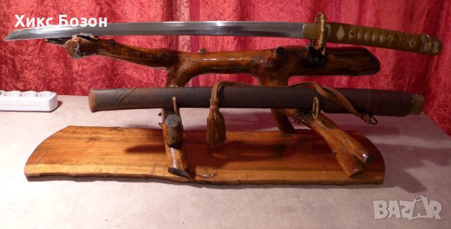 Katana stand  - стойка за японски самурайски  меч катана - УНИКАТ!!!, снимка 6 - Други ценни предмети - 40318954