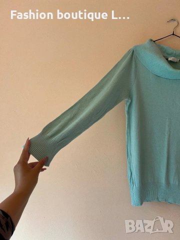 Нова тюркоазена памучна блуза 🩵🩵🩵, снимка 2 - Блузи с дълъг ръкав и пуловери - 53929669