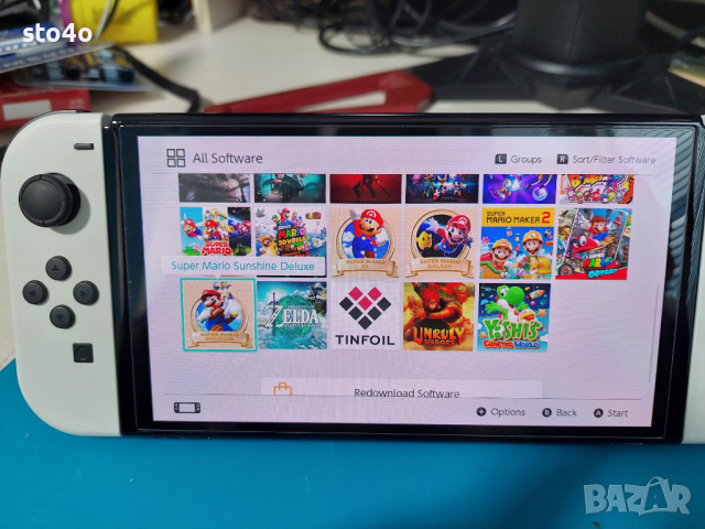 Nintendo Switch OLED - Хакнат с 512GB SD карта и качени 46 игри, снимка 3 - Nintendo конзоли - 44597645