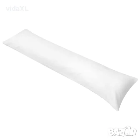 vidaXL Странична възглавница за тяло 40x145 cм, бяла
