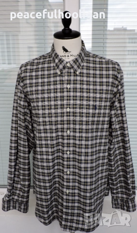 Polo Ralph Lauren Mens Strech Oxford Checked Long Sleeve Shirt Size XXL Slim Fit