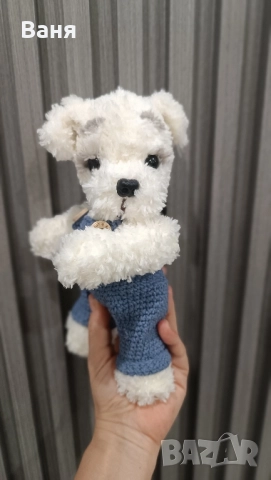 Ръчно плетено кученце, снимка 11 - Плюшени играчки - 52027985