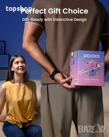 НОВ, ТЕСТВАН галактикически проект POCOCO със сменяеми дискове, домашен планетариум с мека светлина, снимка 4 - Плейъри, домашно кино, прожектори - 50556580