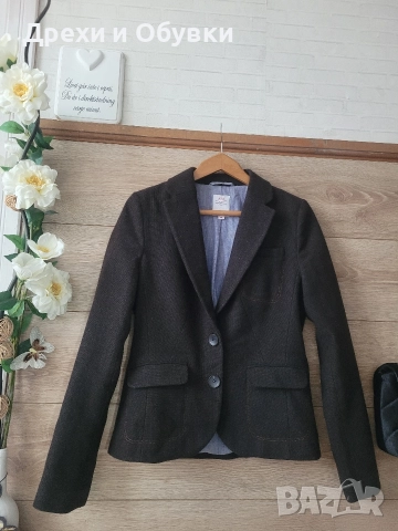 Тъмно кафяво сако S’OLIVER , снимка 3 - Сака - 52663293