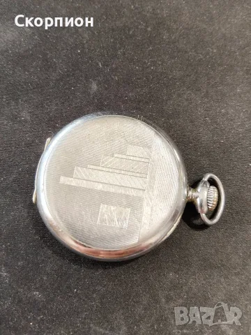 Швейцарски джобен часовник - Chronometre ARGENTAN CHROME, снимка 7 - Джобни - 51453087