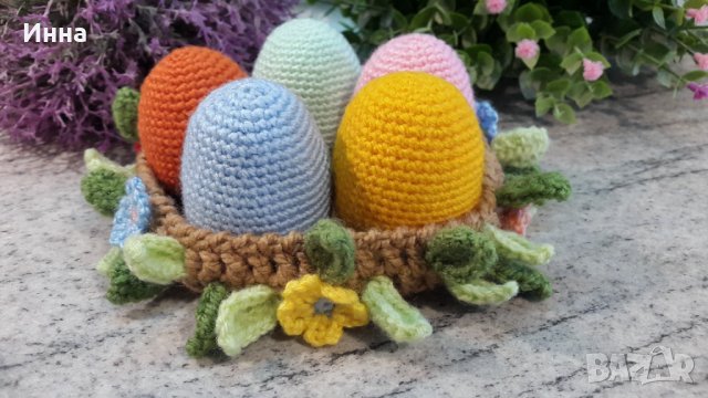 Великденски подаръци. Петел + яйца. Плетена играчка. Ръчно изработени., снимка 10 - Романтични подаръци - 39876036
