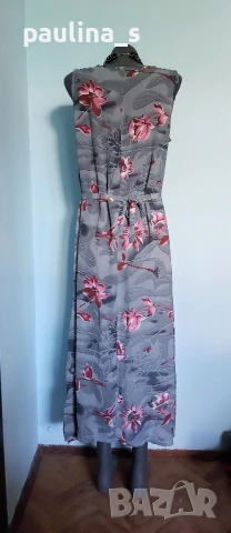 L / XL "Butz Moda" / Флорална рокля с цепки , снимка 4 - Рокли - 50513440