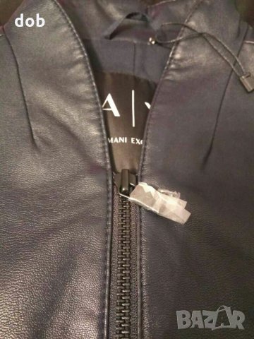 Ново яке Armani Exchange SPORTY FAUX-LEATHER Jacket, снимка 3 - Якета - 30708479