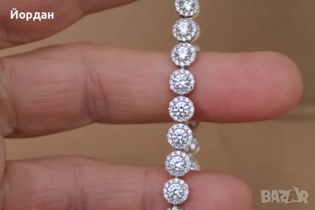 Дамска  гривна от бяло злато , снимка 11 - Гривни - 49771384