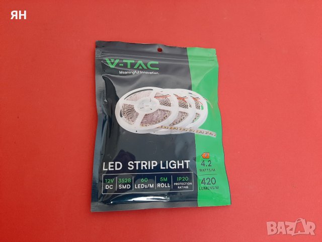 ЛЕД Лента V-TAC-4.2W/m,12V,4000K,420lm