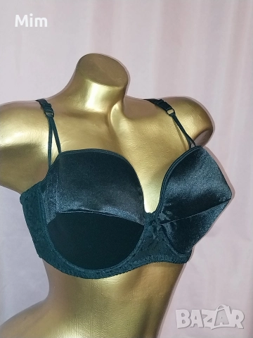 Belsira 4XL Черен сатенен сутиен , снимка 3 - Бельо - 52832859