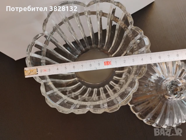 стъклена захарница или бонбониера, снимка 5 - Аксесоари за кухня - 50940417