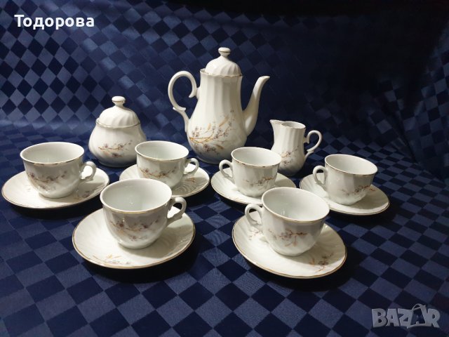 Порцеланов сервиз за чай-Китка  с декор -Ябълков цвят, снимка 2 - Сервизи - 42612581