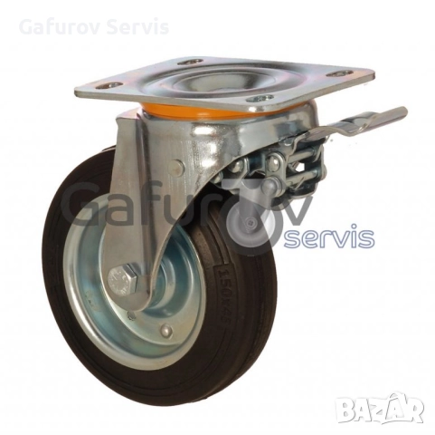 Метални колела за контейнер Ø200 – въртящи се 360°, здрави и надеждни, снимка 2 - Други машини и части - 52277812