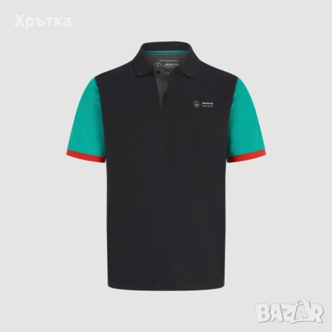 Mercedes-AMG Petronas - Оригинална мъжка тениска с яка размер S