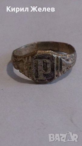 СТАРИНЕН САЧАНЕН ПРЪСТЕН с МОНОГРАМ БУКВА - Р - МАЙСТОРСКА РЪЧНА ИЗРАБОТКА САЧАН 60301, снимка 5 - Антикварни и старинни предмети - 28898709