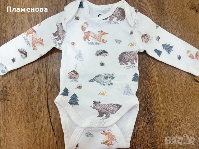 Бебешки боди с дълъг ръкав 0-3 месеца