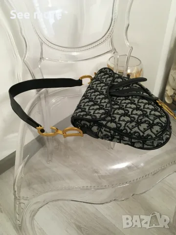 Dior Saddle Bag Oblique jacquard чанта, снимка 5 - Чанти - 55930649