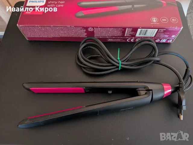Philips BHS 375/00 керамична преса , снимка 2 - Преси за коса - 55704726