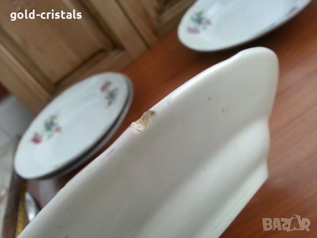 Стар български порцелан чинии дълбоки, снимка 3 - Антикварни и старинни предмети - 33824476