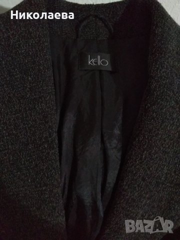 Черно-сиво елегантно сако- меланж,"Kello",L/XL, снимка 4 - Сака - 38184295