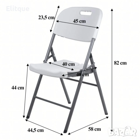 Комплект 4 броя сгъваеми кетъринг столове за градина и събития - удобни и издръжливи, снимка 5 - Други стоки за дома - 53203500