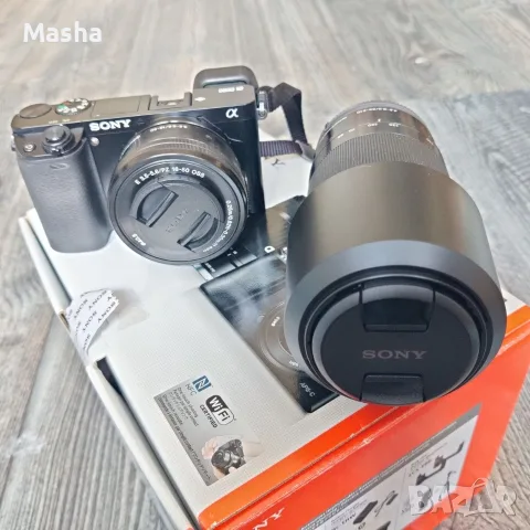 Sony A6000 + 2 обективa Sony SEL 16-50mm f/3.5-5.6 PZ обектив Sony SEL 55-210mm