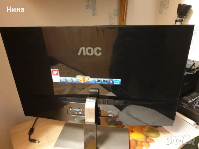 Монитор AOC (NVIDIA) D2357PH 23' 3D LED с враден 3D съраунд, снимка 4 - Монитори - 47720907