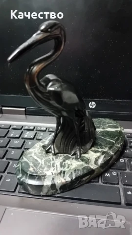 Самотният щъркел бронзова скулптура , снимка 3 - Статуетки - 50648068